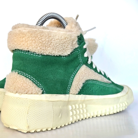 Women’s BRANDBLACK Vibram Hightop Green Sbeaker Size 8.5 - Picture 5 of 10